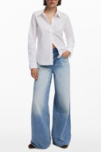 DESIGUAL DAMEN LANGARMSHIRT WEISS