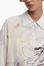 DESIGUAL DAMEN LANGARMSHIRT WEISS
