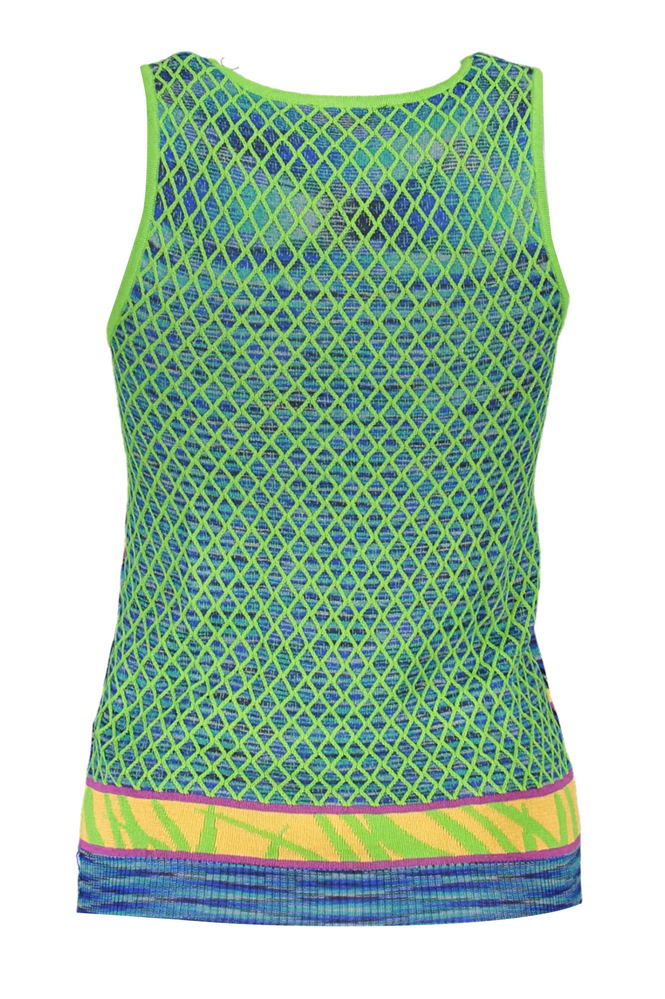 DESIGUAL Damen-Tanktop Grün – Runder Halsausschnitt mit Kontrastdetails | soulluna.de Grün