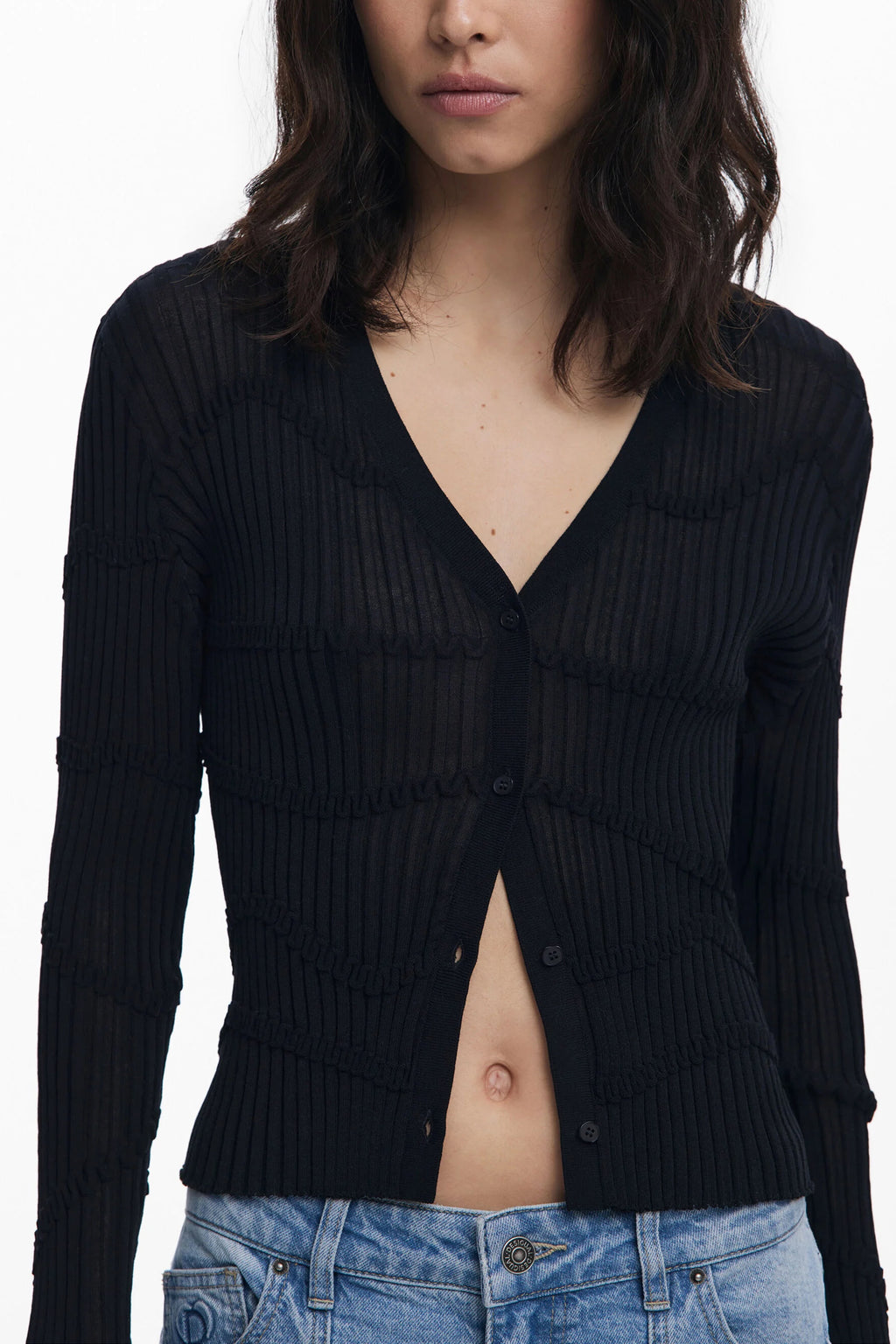 DESIGUAL DAMEN-CARDIGAN SCHWARZ