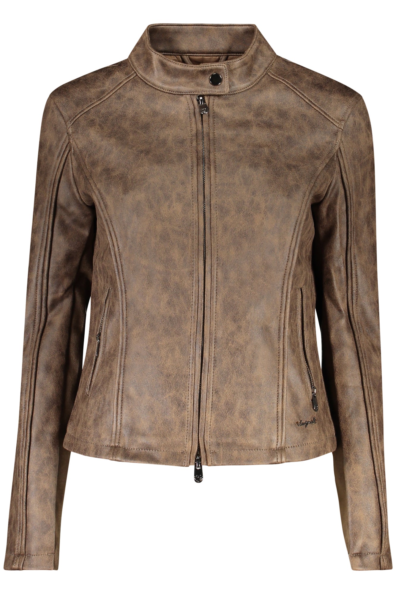 DESIGUAL Damen Jacke – Langärmlige Jacke, mit Taschen Braun