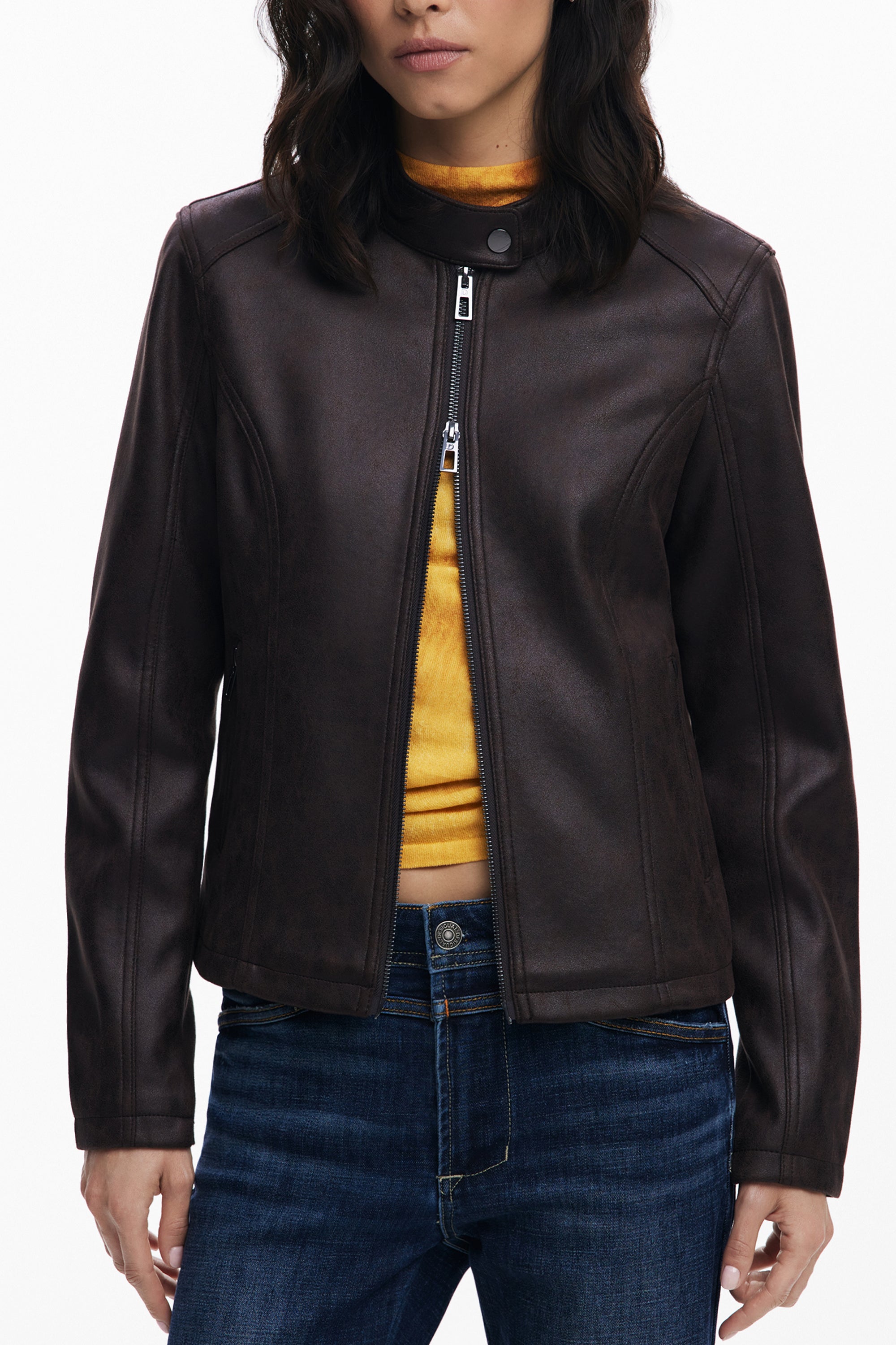 DESIGUAL DAMENJACKE BRAUN