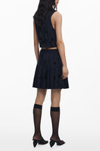 DESIGUAL DAMEN KURZER ROCK SCHWARZ