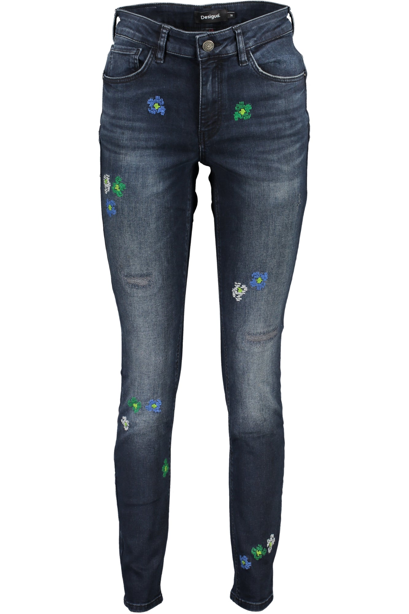 DESIGUAL DAMEN-DENIM-JEANS BLAU Hauptbild