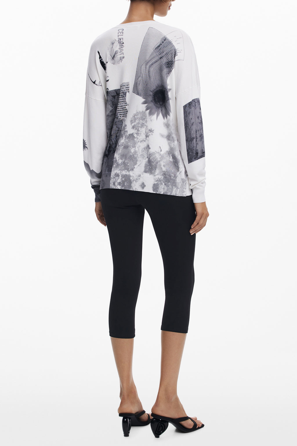 DESIGUAL WEISSER PULLOVER FÜR DAMEN