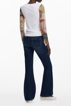 DESIGUAL DAMEN WEISSER PULLOVER