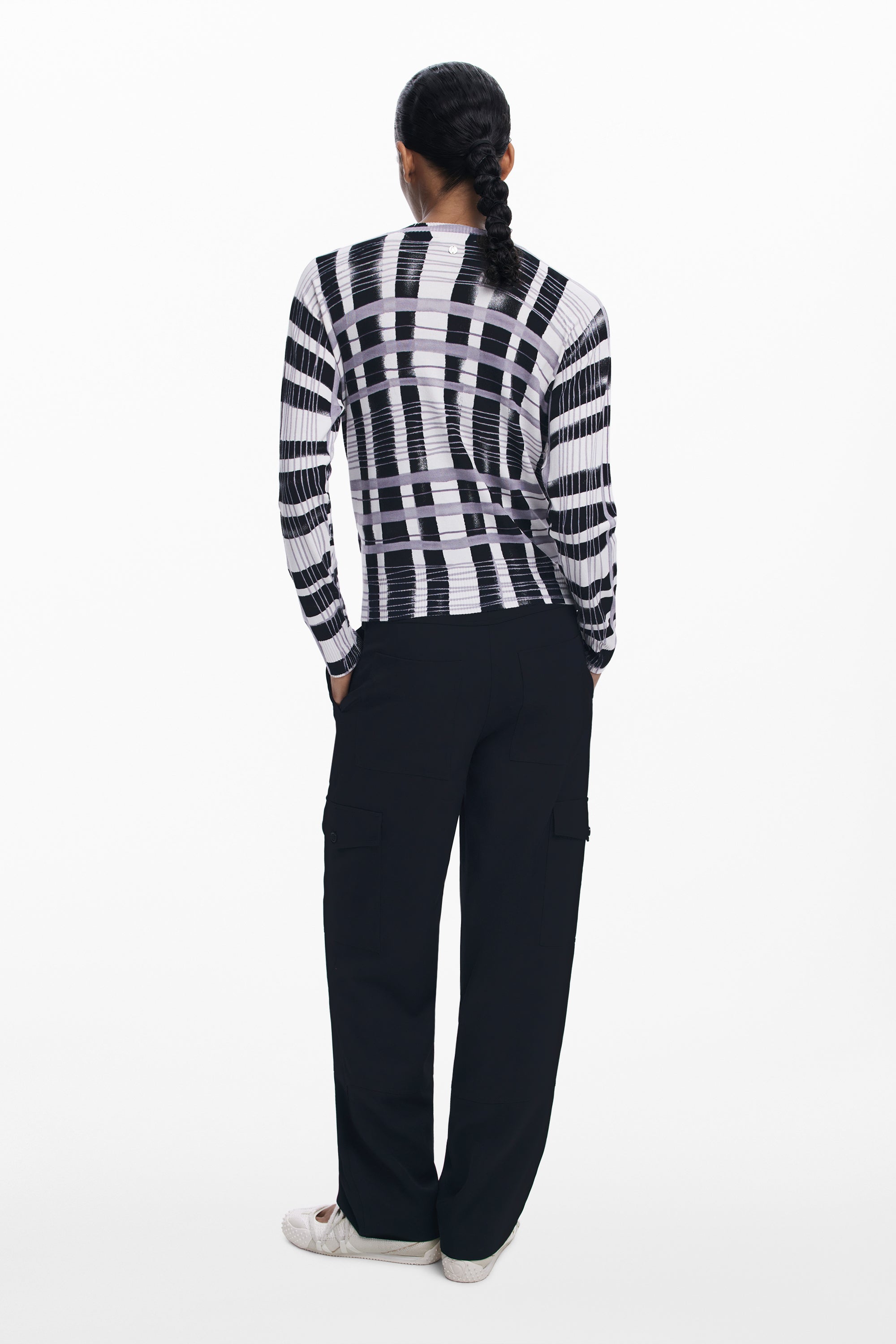 DESIGUAL WEISSER PULLOVER FÜR DAMEN