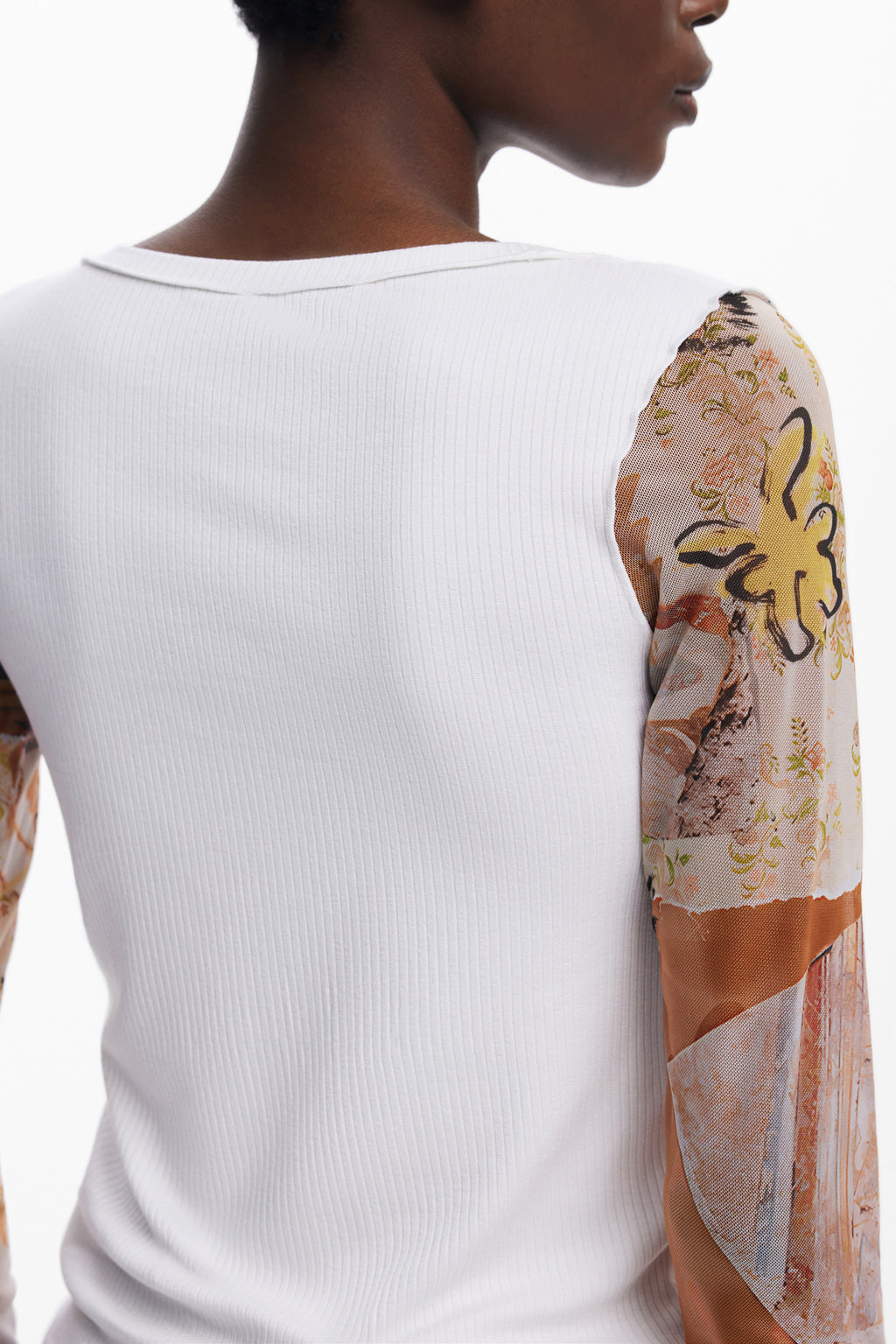 DESIGUAL DAMEN WEISSER PULLOVER