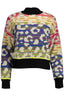 DESIGUAL Pullover Damen – Blauer Langarm-Pullover mit Kontrastdetails für Herbst/Winter Blau