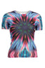 DESIGUAL Damen Pullover Blau – Kurzarm-Shirt mit Kontrastdetails für den Sommer Blau