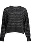 DESIGUAL Pullover Damen Schwarz – Langarmshirt mit Kontrastdetails für Herbst/Winter Schwarz
