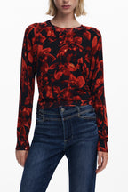 DESIGUAL DAMEN SCHWARZER PULLOVER