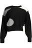 DESIGUAL Pullover Damen Schwarz – Langarmshirt mit Kontrastdetails für Herbst/Winter Schwarz