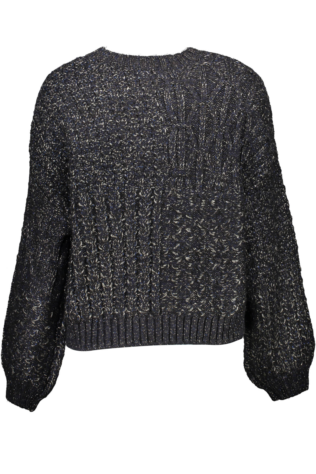 DESIGUAL Pullover Damen Schwarz – Langarmshirt mit Kontrastdetails für Herbst/Winter Schwarz