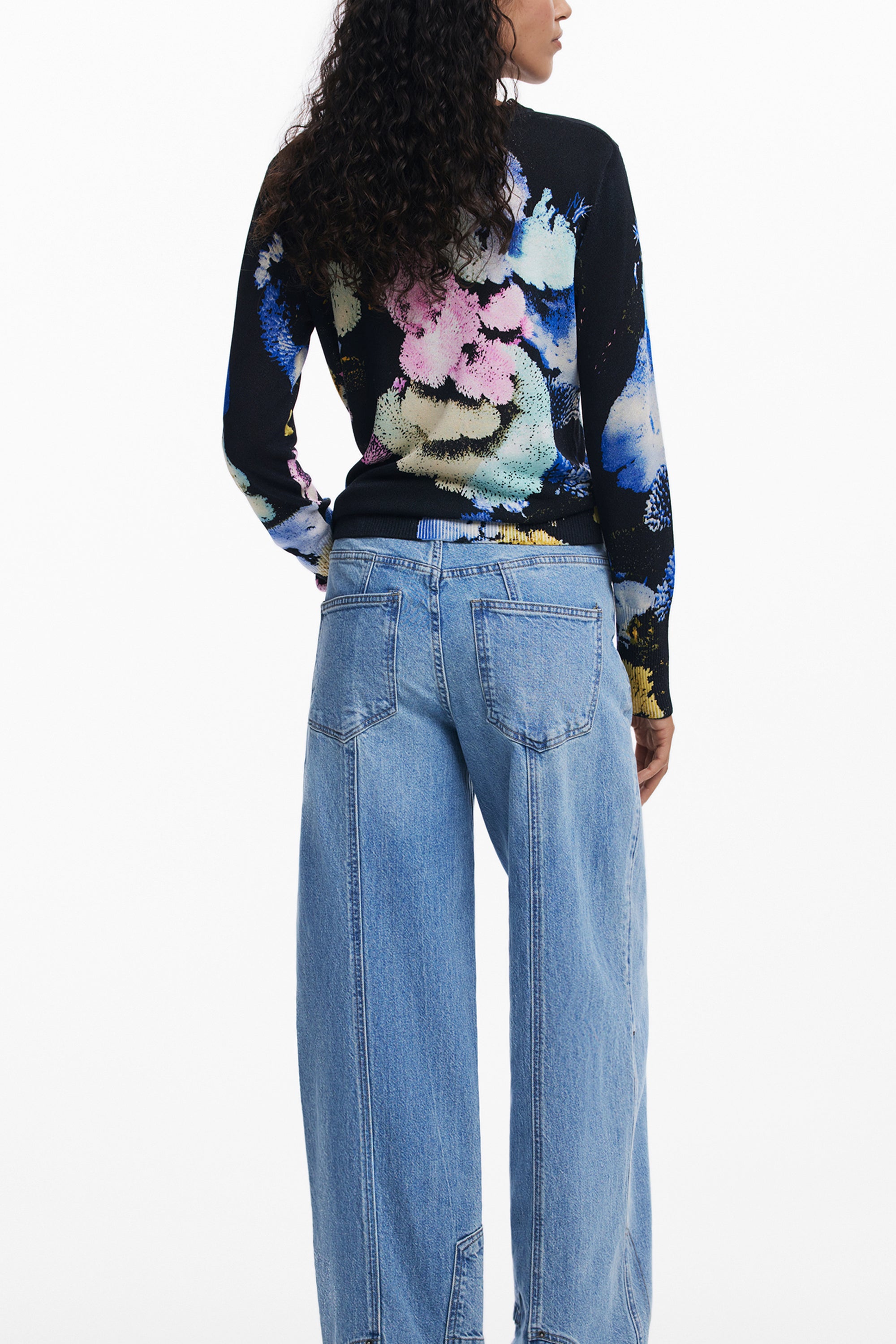 DESIGUAL DAMEN SCHWARZER PULLOVER Zweitbild