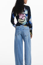 DESIGUAL DAMEN SCHWARZER PULLOVER