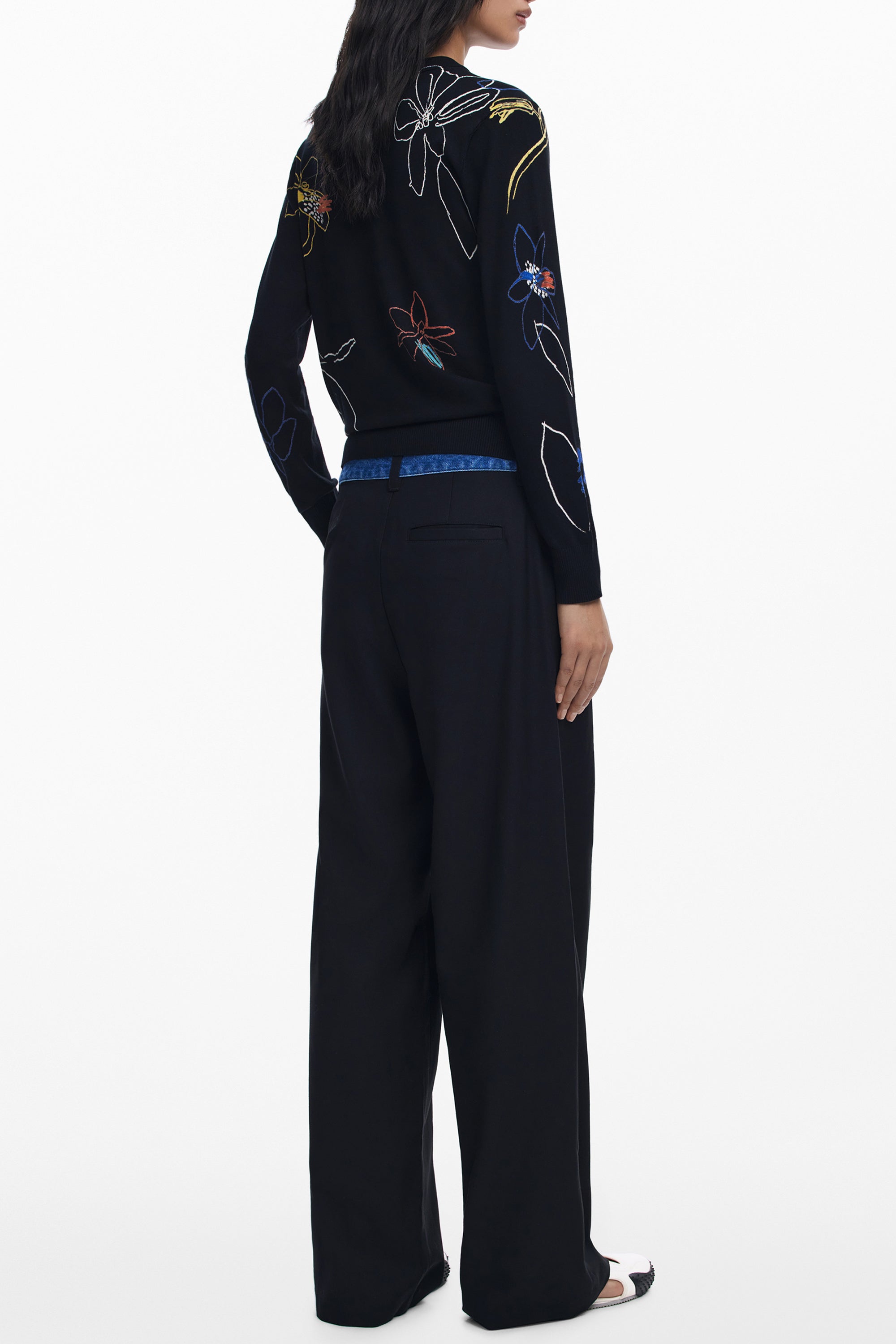 DESIGUAL DAMEN SCHWARZER PULLOVER Zweitbild