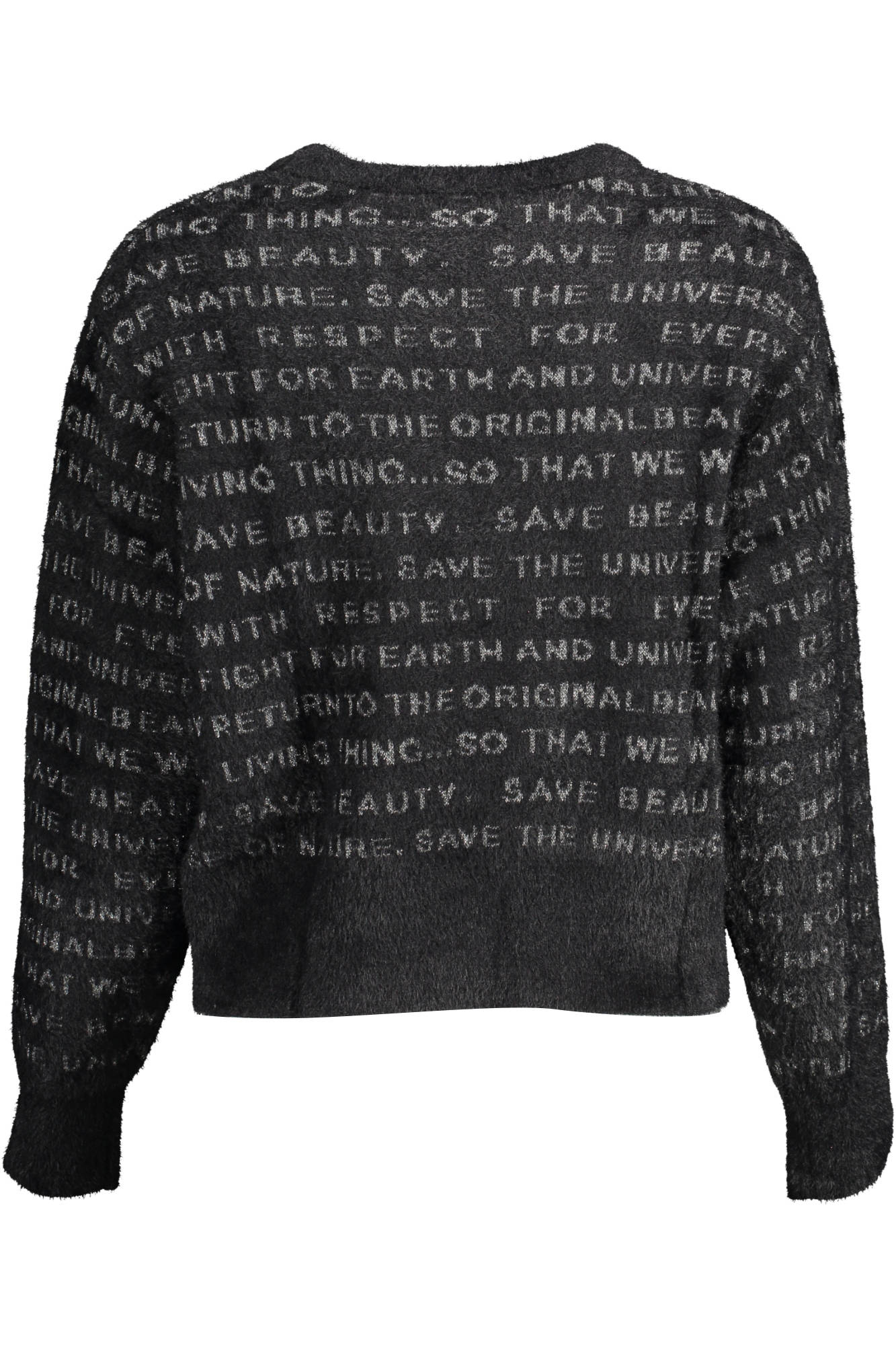 DESIGUAL Pullover Damen Schwarz – Langarmshirt mit Kontrastdetails für Herbst/Winter Zweitbild