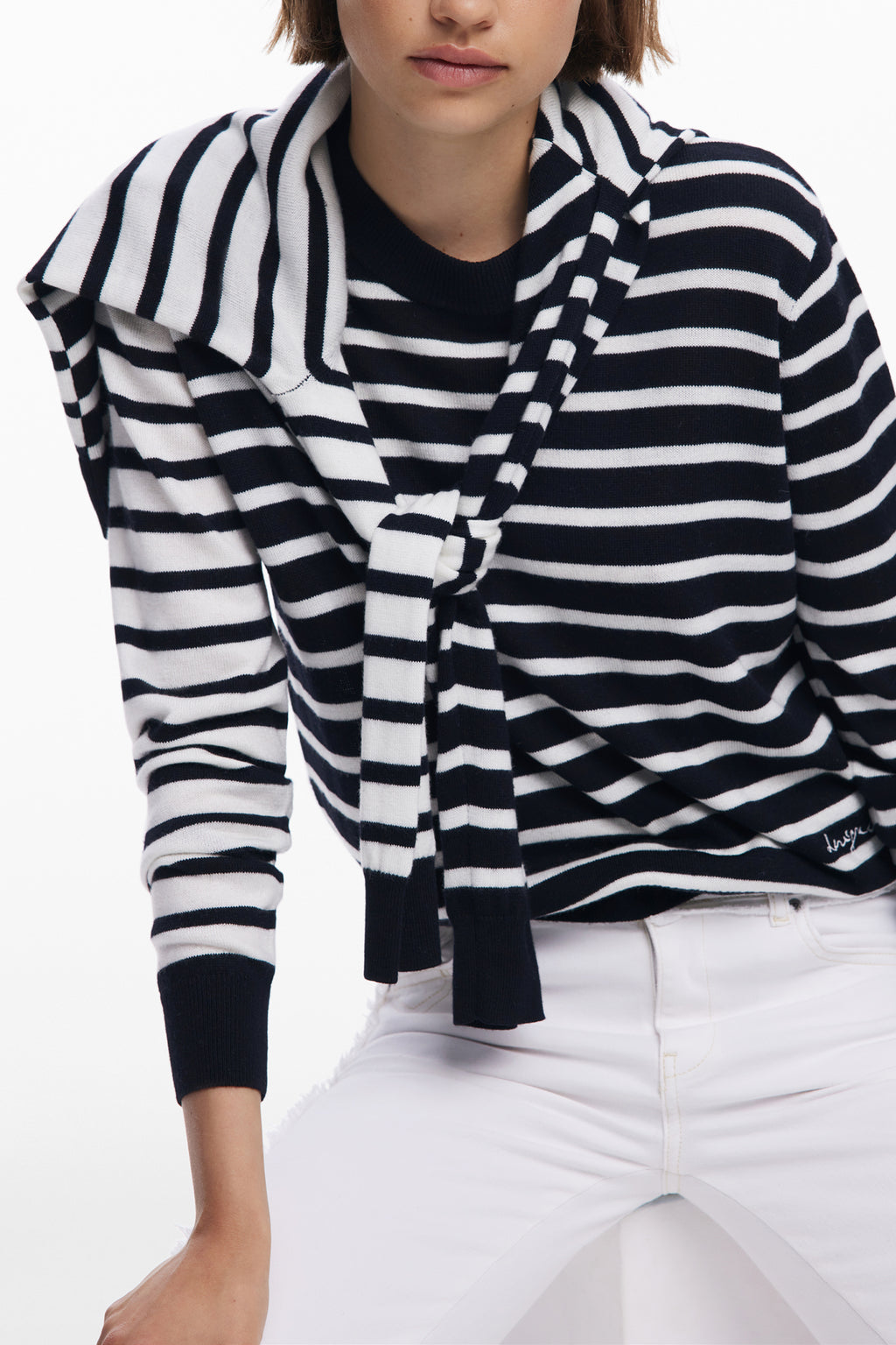 DESIGUAL DAMEN SCHWARZER PULLOVER