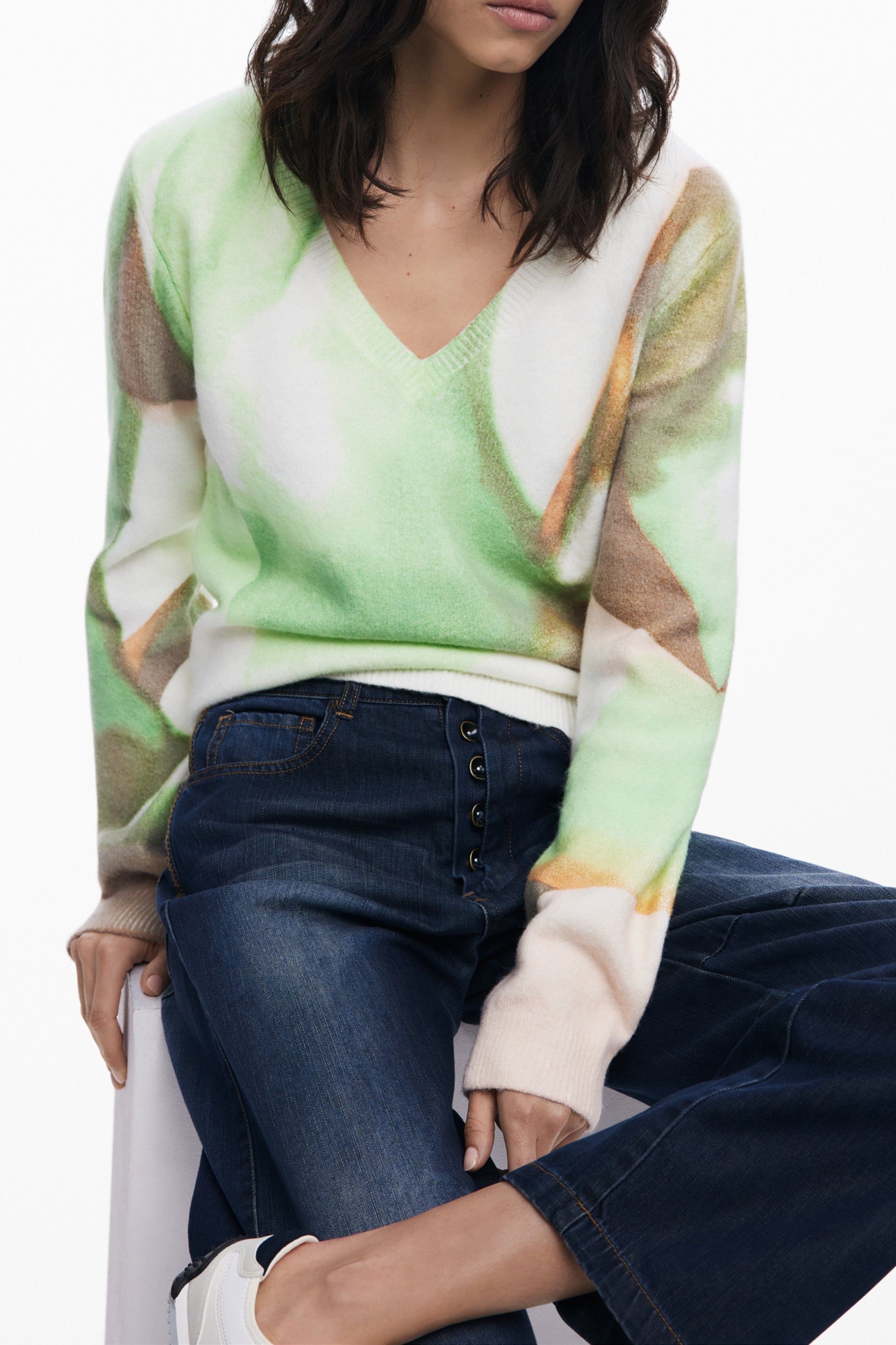 DESIGUAL DAMEN-PULLOVER GRÜN