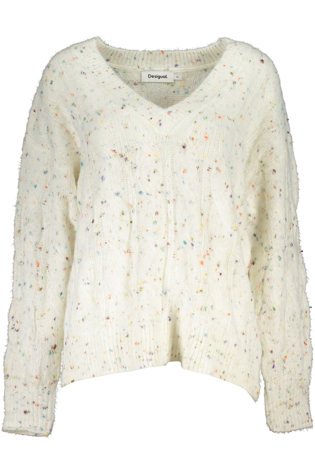 DESIGUAL WEISSER DAMENPULLOVER