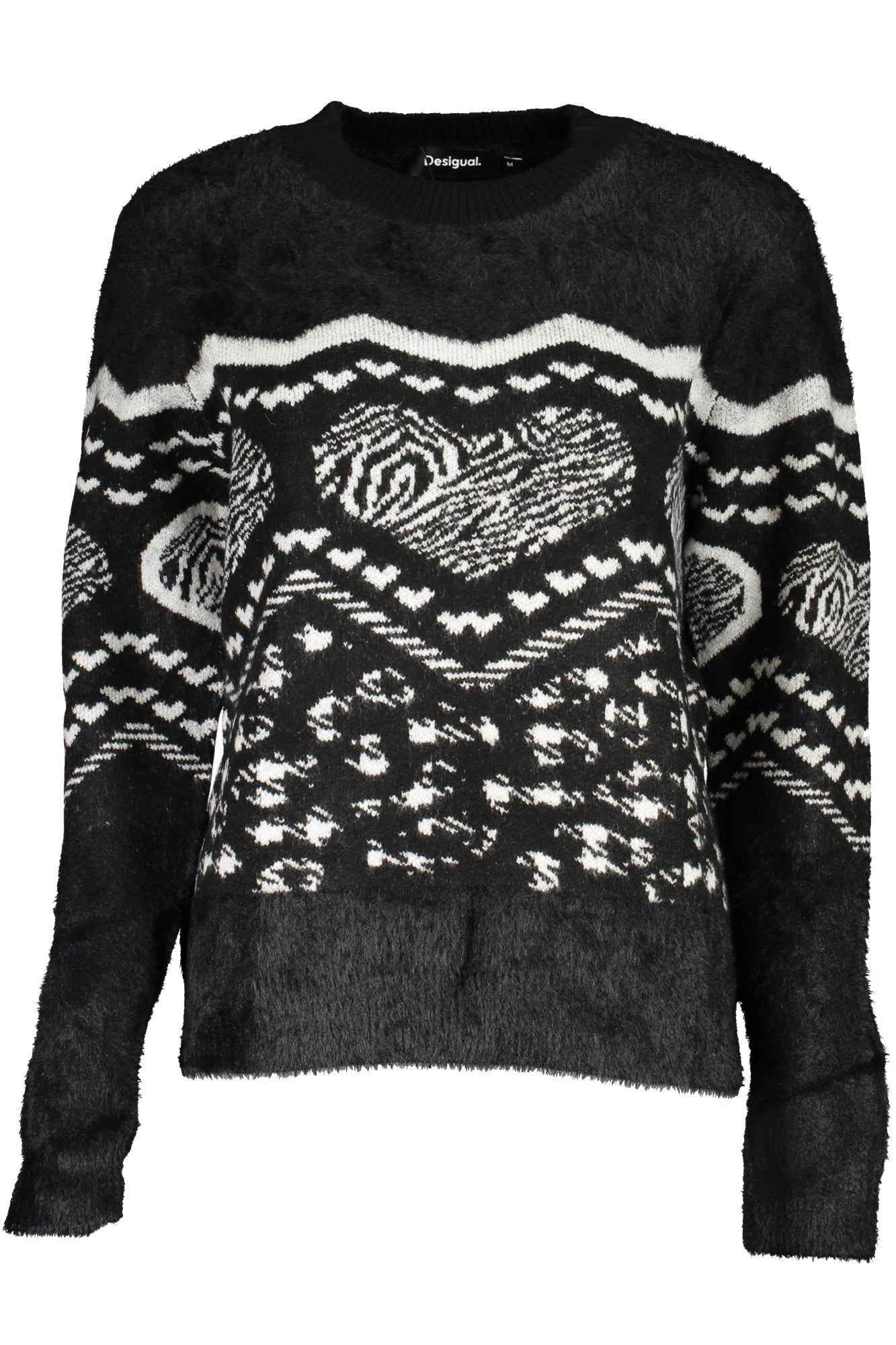 DESIGUAL Damenpullover schwarz – Langärmliger Rollkragenpullover für Herbst/Winter Schwarz