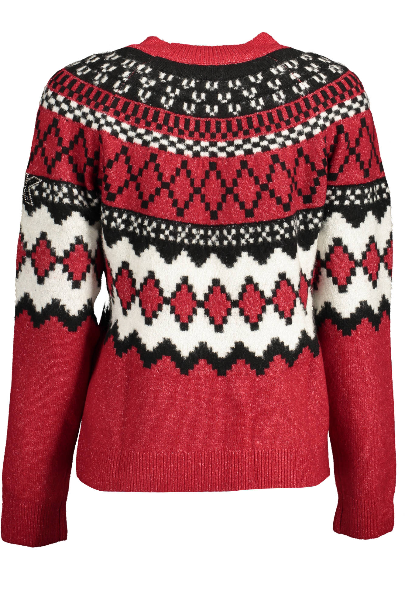DESIGUAL Pullover Damen Rot – Langarm mit Applikationen für Herbst/Winter | soulluna.de Rot