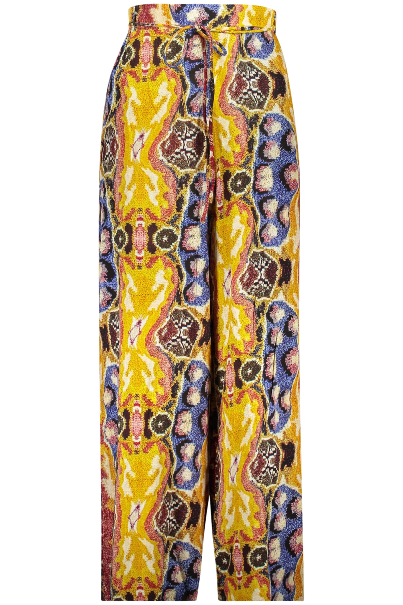 DESIGUAL Damen Hose Gelb – Bequeme Palazzo Hose aus Viskose für Frühling/Sommer Gelb