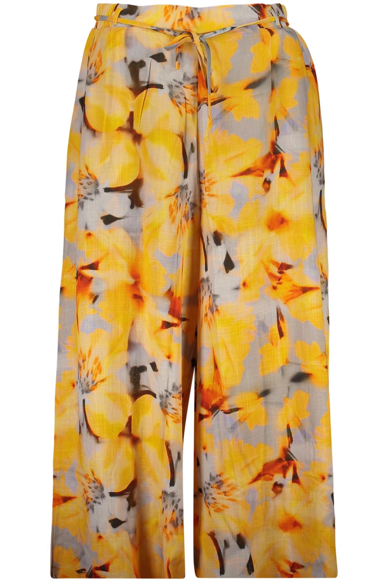 DESIGUAL Damen Hosen – mit elastischem Bund, mit Taschen Gelb