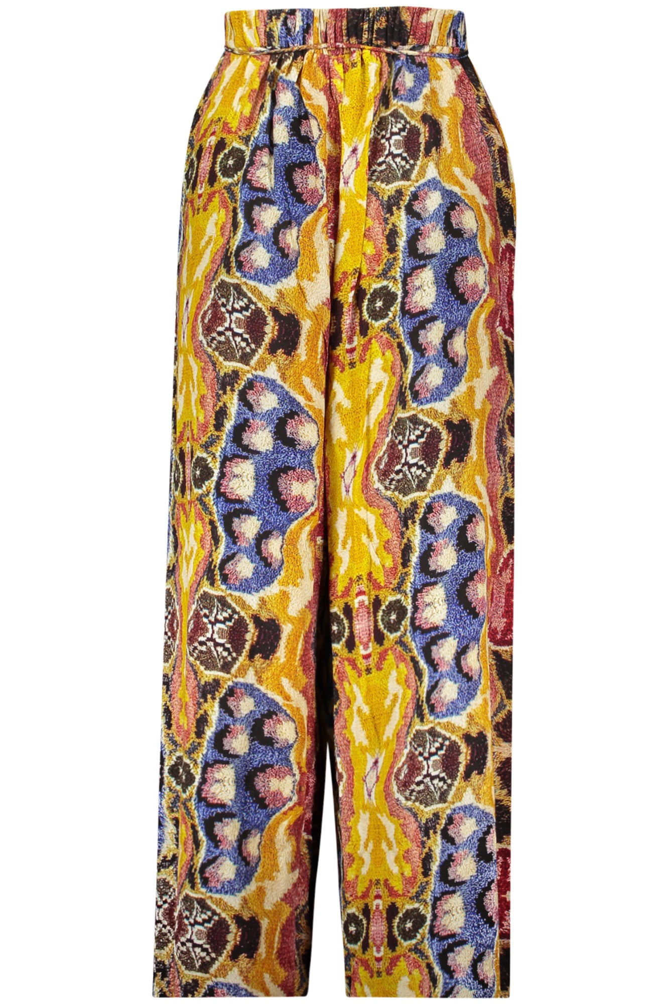 DESIGUAL Damen Hose Gelb – Bequeme Palazzo Hose aus Viskose für Frühling/Sommer Gelb
