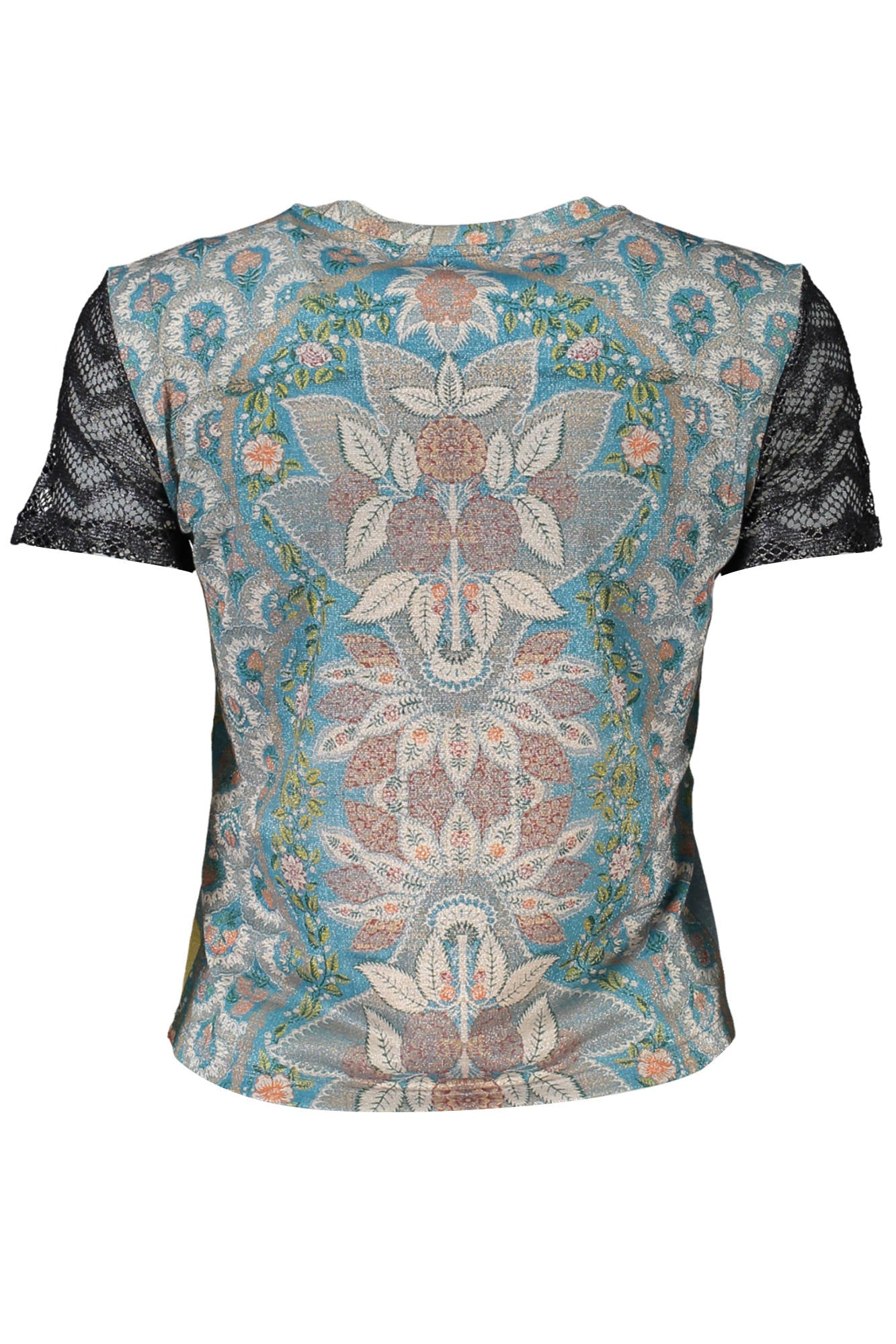 DESIGUAL Kurzarm-T-Shirt Damen Blau – Druck mit Kontrastdetails | soulluna.de Zweitbild
