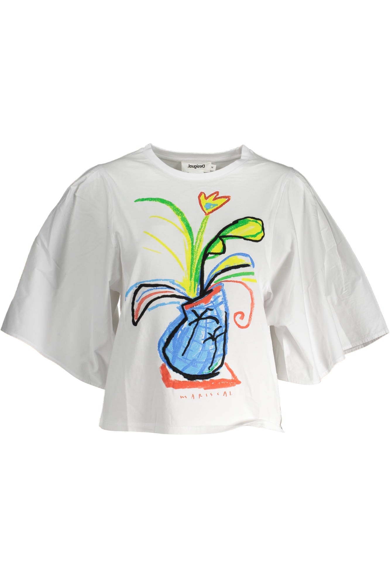KURZARM-T-SHIRT DAMEN DESIGUAL WEIß Hauptbild