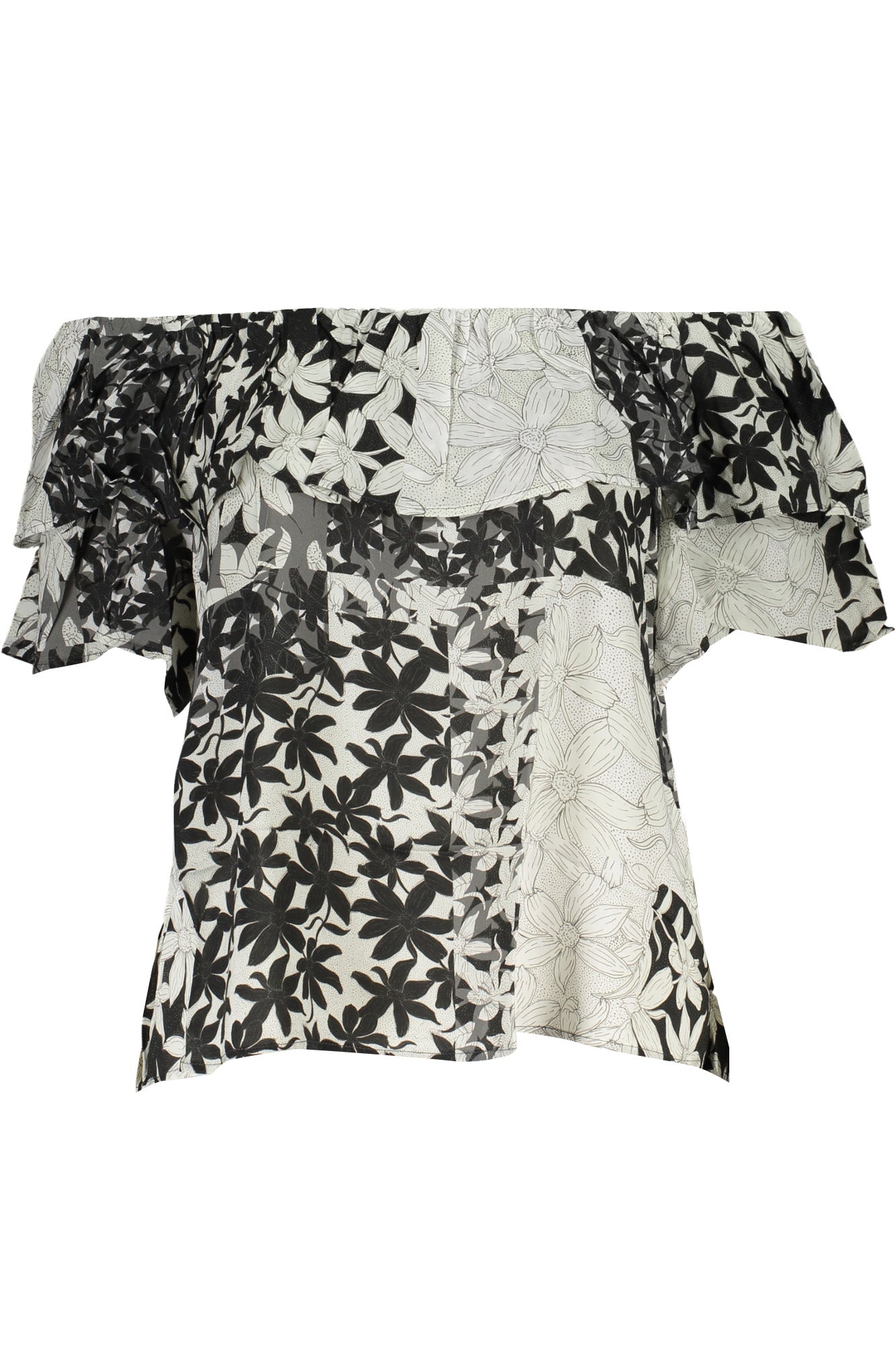 DESIGUAL T-Shirt Damen – Grünes Kurzarm-Shirt mit Muster | soulluna.de Weiß