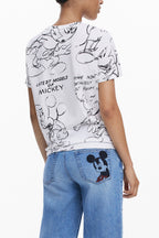 DESIGUAL DAMEN KURZARM T-SHIRT WEISS