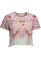 KURZARM-T-SHIRT FÜR DAMEN DESIGUAL ROSA