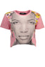 KURZARM-T-SHIRT FÜR DAMEN DESIGUAL ROSA