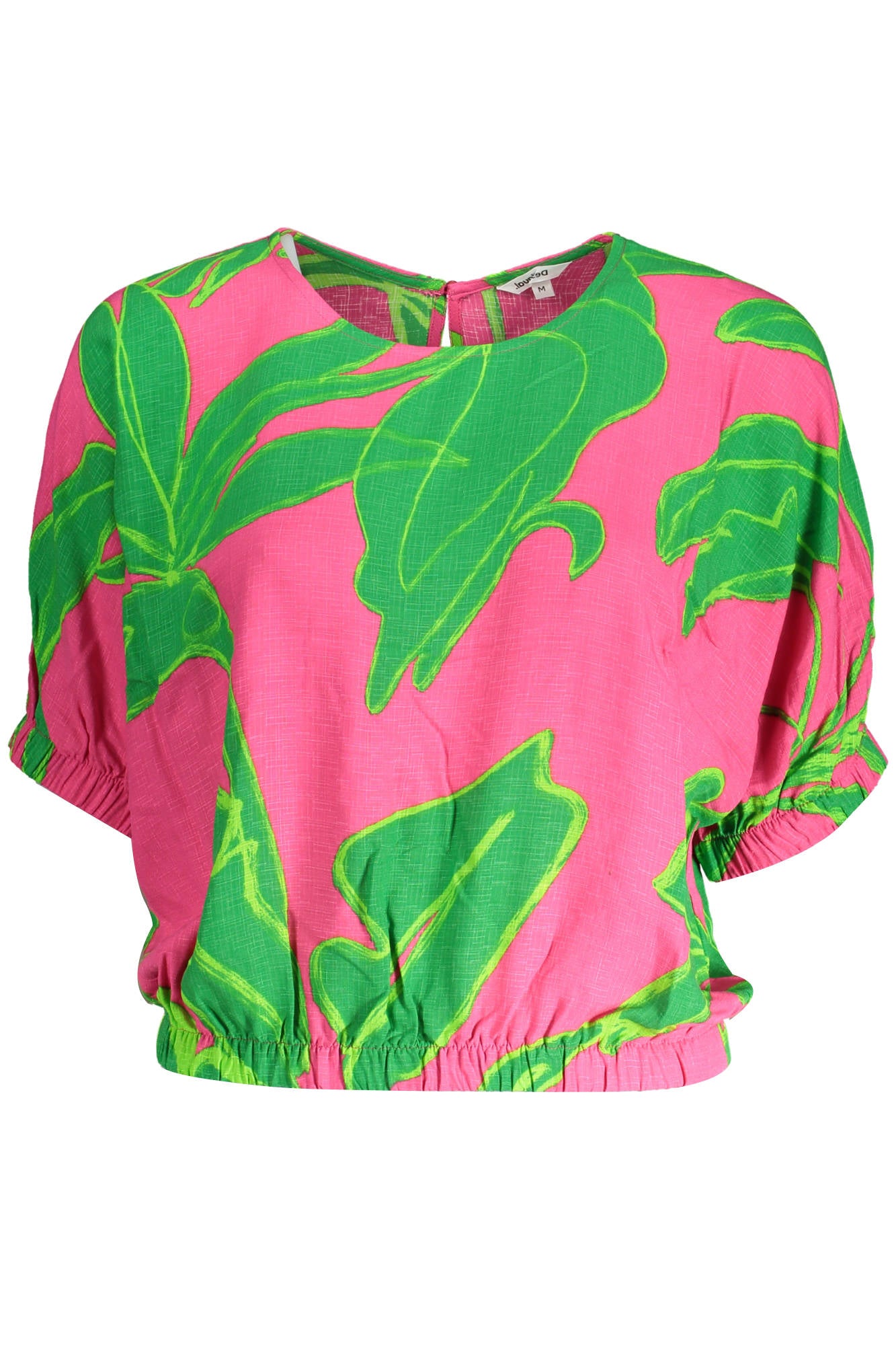 DESIGUAL Damen T-Shirt Rosa – Kurzarm mit Kontrastdetails | soulluna.de Rosa Main image