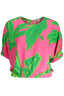 DESIGUAL Damen T-Shirt Rosa – Kurzarm mit Kontrastdetails | soulluna.de Rosa