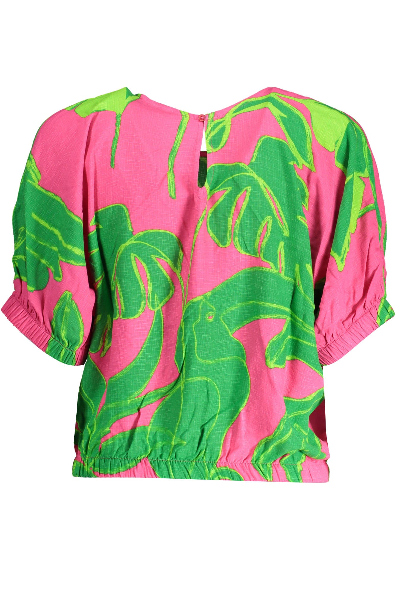 DESIGUAL Women's Pink T-Shirt – Short Sleeve with Contrast Details | soulluna.de Secondary image