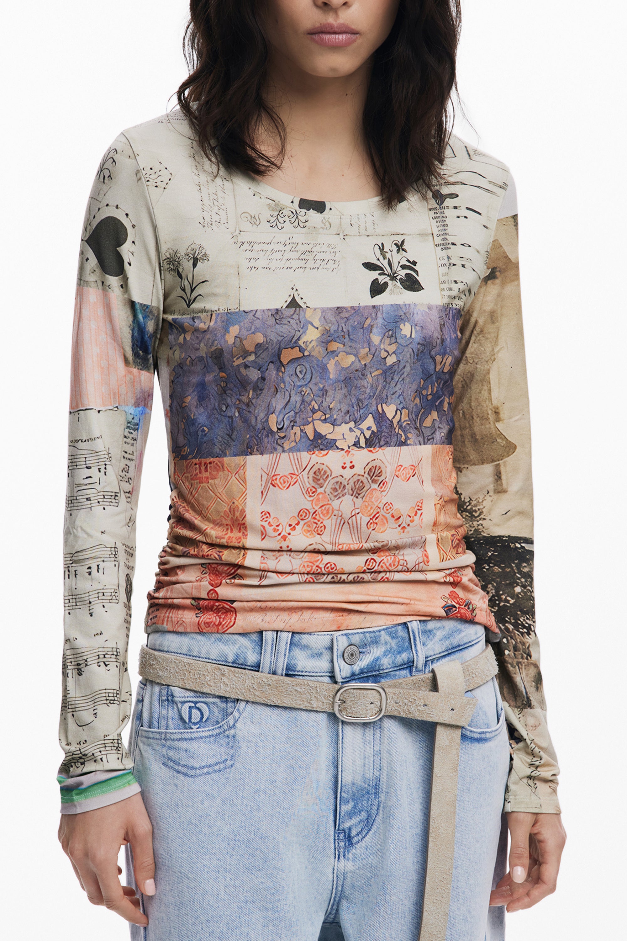 DESIGUAL Damen T-Shirt | T-Shirts günstig online kaufen Beige Hauptbild