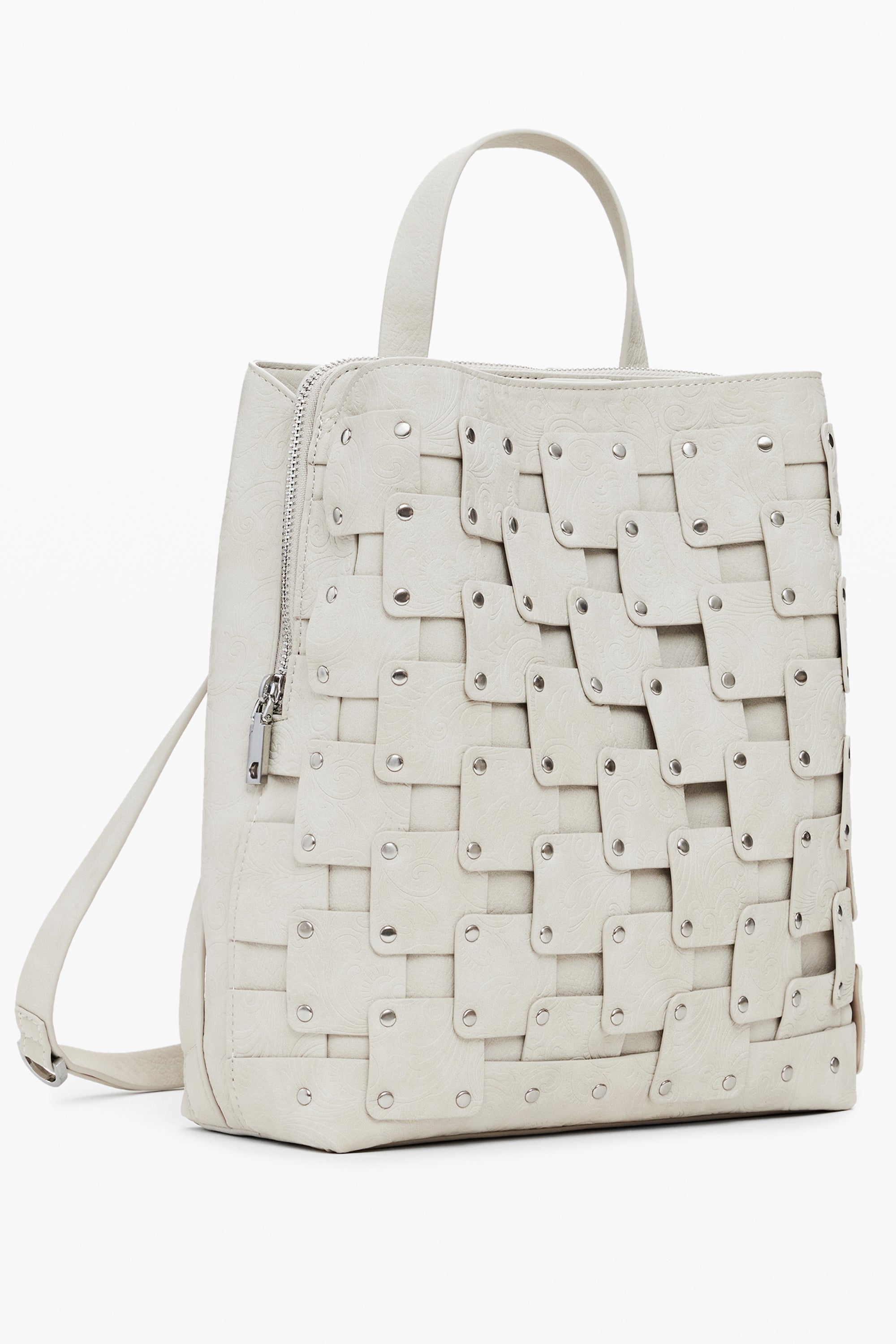 DESIGUAL Damen Rucksack Beige – Patchwork-Design mit praktischen Fächern | soulluna.de Beige