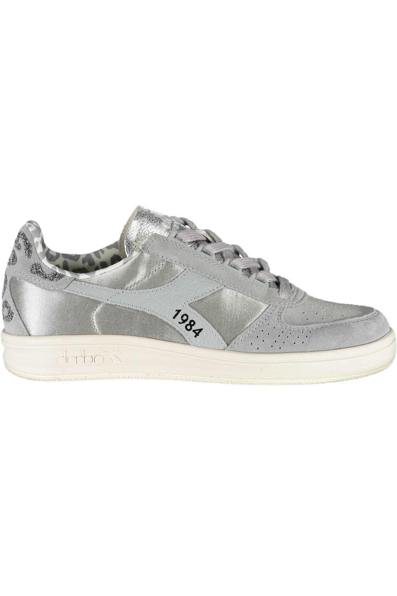 DIADORA Damen Sportschuhe Grau – Italienische Sneaker mit Swarovski-Kristallen Grau