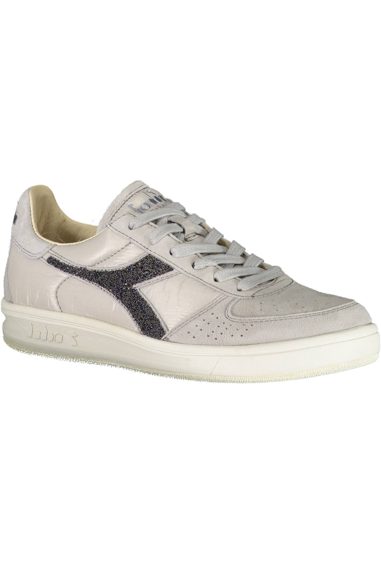 DIADORA Damen Sportschuhe Grau – Sneaker mit Swarovski-Kristallen | Italienische Qualität Grau
