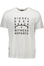 DIESEL KURZARM T-SHIRT HERREN WEISS