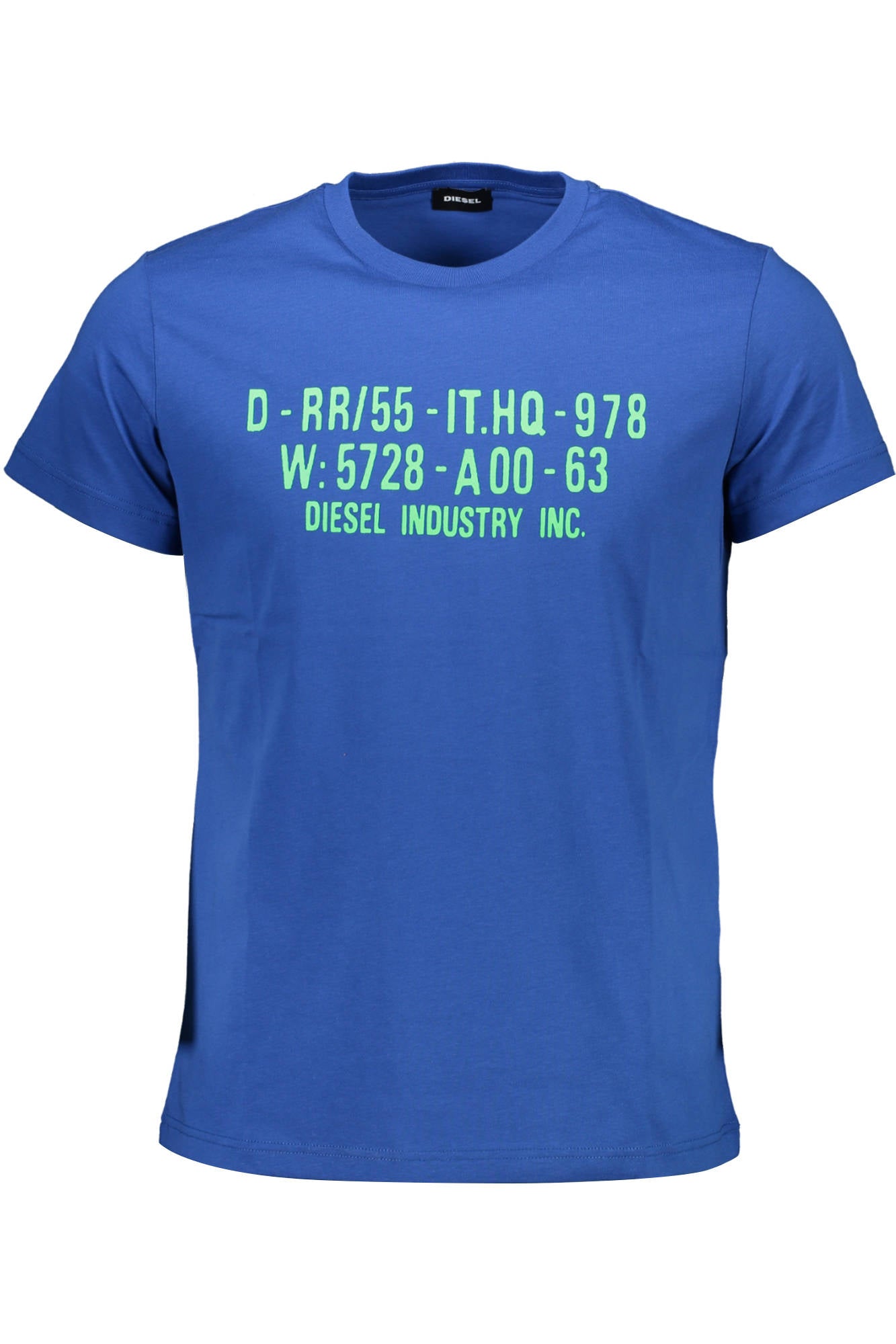 Diesel Herren Kurzarm T-Shirt Blau Blau