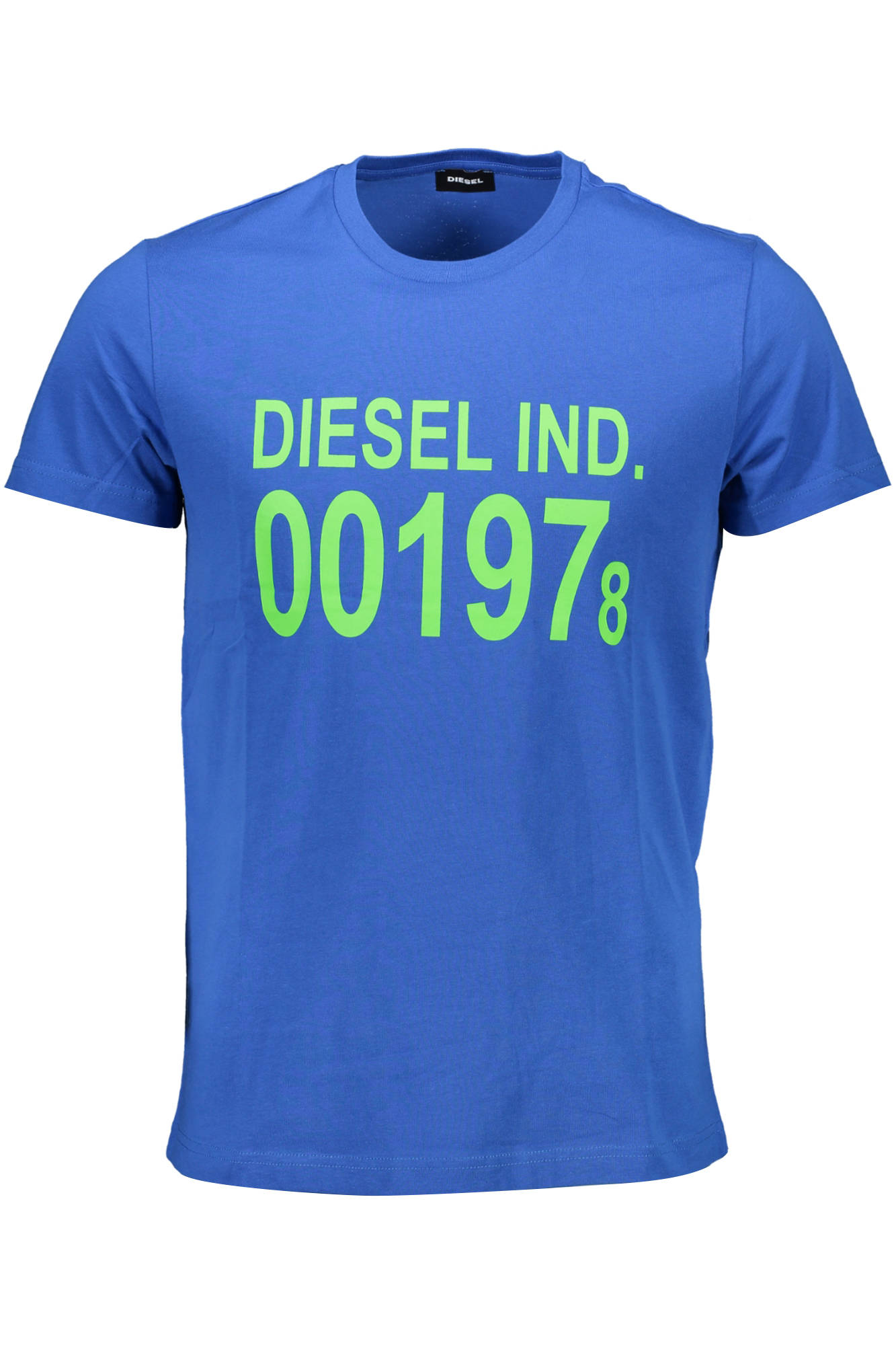 Diesel Herren Kurzarm T-Shirt Blau Blau
