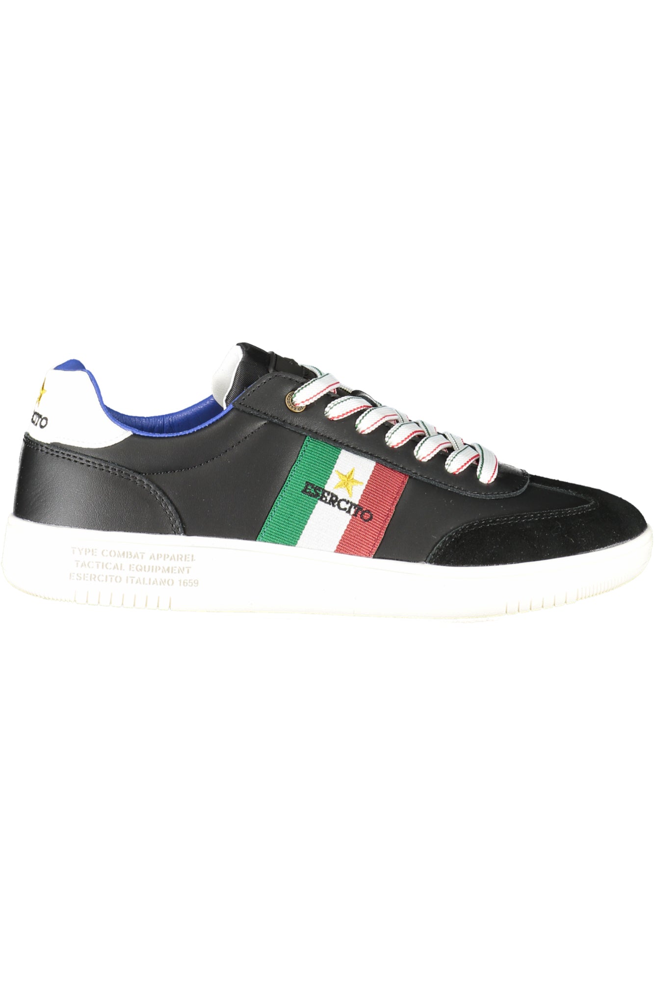 ESERCITO 1659 Army 1659 Schwarze Herren Sportschuhe – Sneaker mit kontrastierenden Details Schwarz