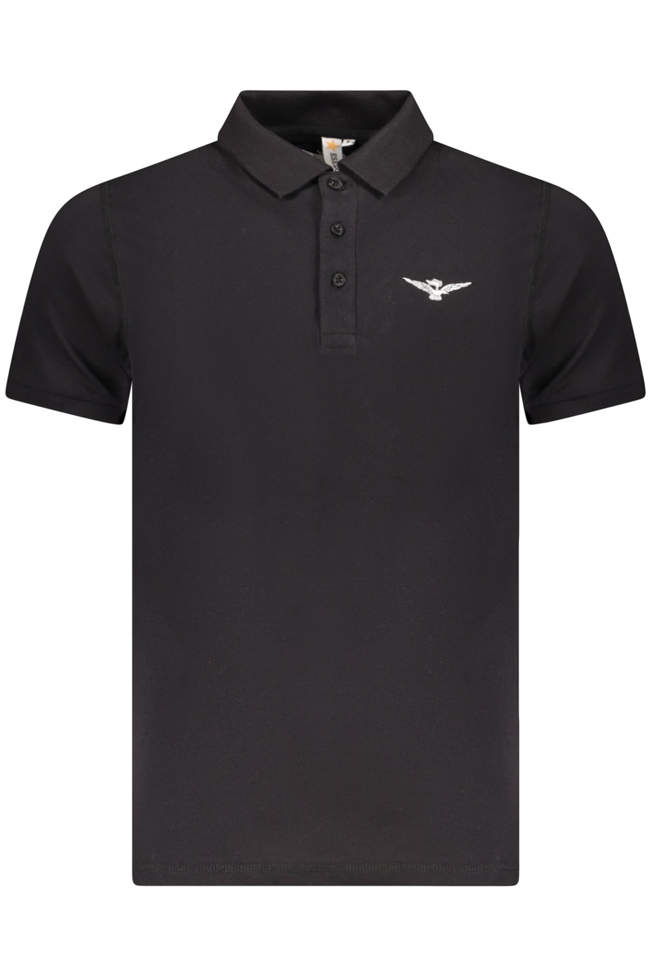 ACCADEMIA MILITARE Poloshirt Herren – Kurzarm-Polo aus 100% Baumwolle für Sommer Schwarz