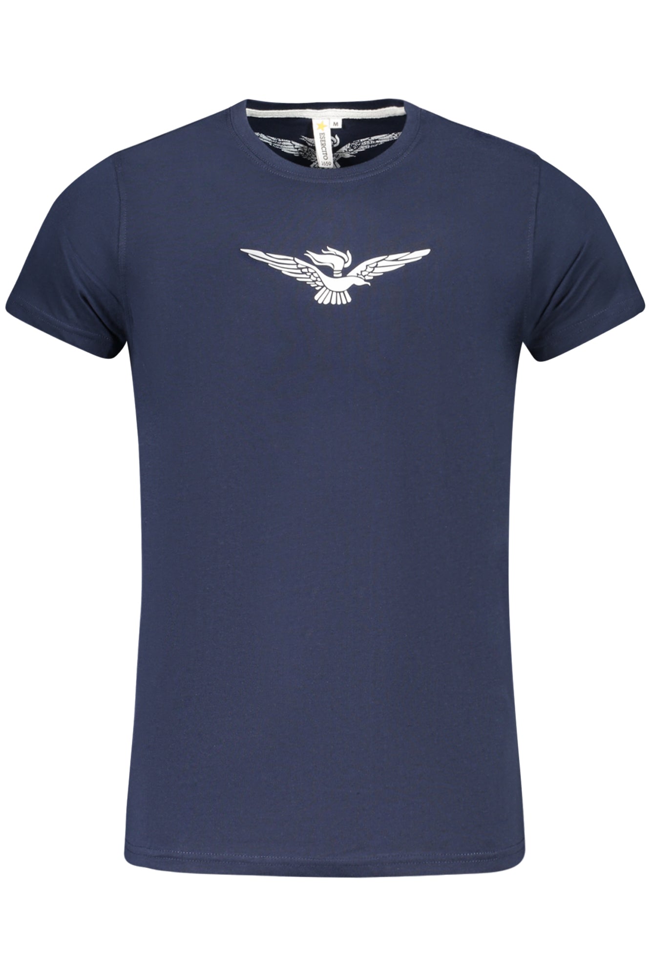 ACCADEMIA MILITARE Army 1659 T-Shirt Herren – Schwarzes Kurzarm-Shirt mit Adler-Druck Blau