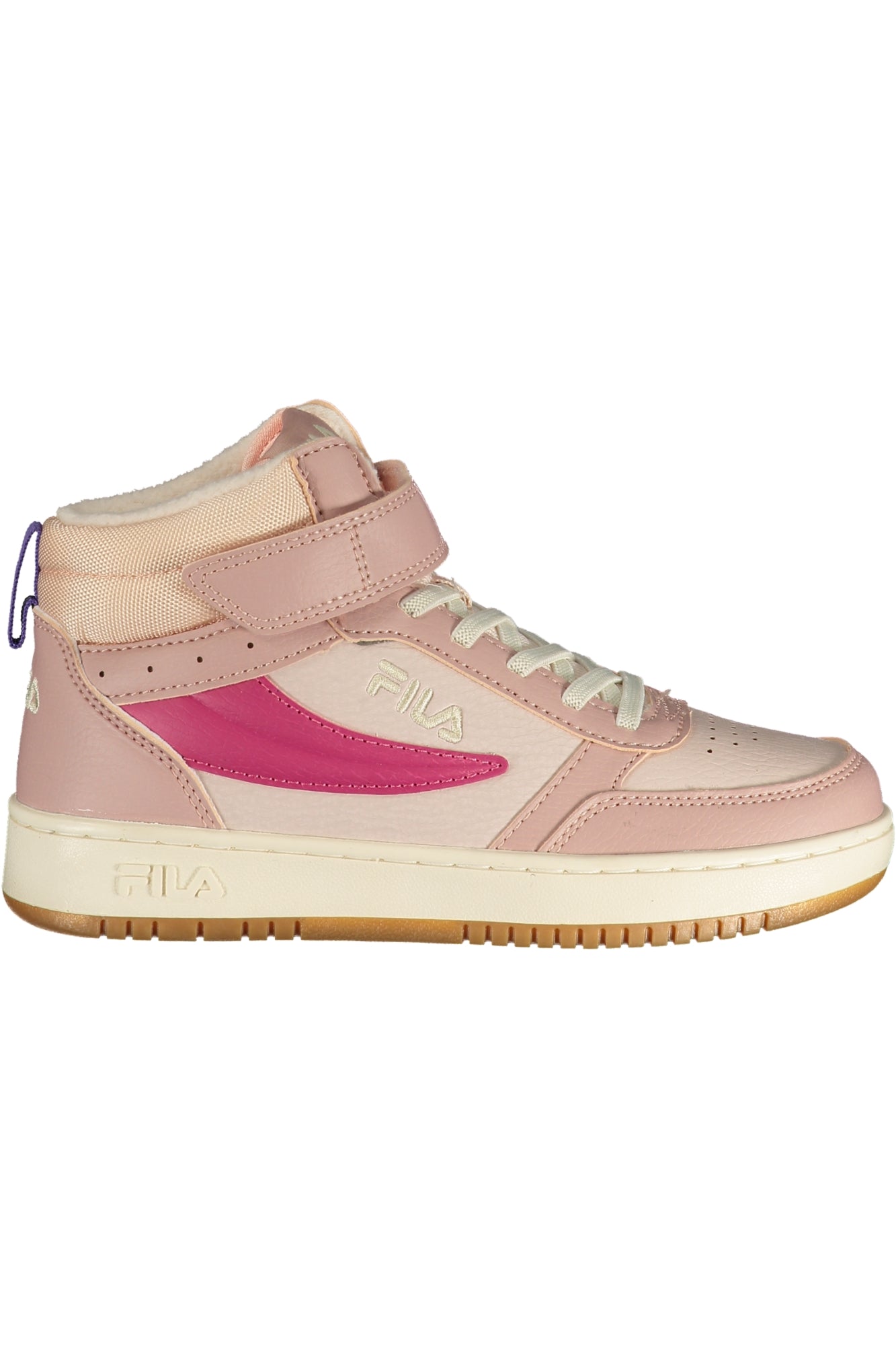 FILA Sportschuhe für Jungen – Weiße Sneaker mit Klettverschluss für Herbst/Winter Rosa